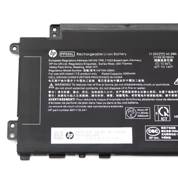 Batería Para Laptop HP PV03XL PP03XL - Imagen 3