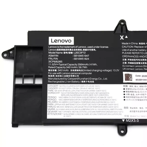 Batería Para Laptop LENOVO L20C3P72 L20M3P72 L20D3P72 - Imagen 3