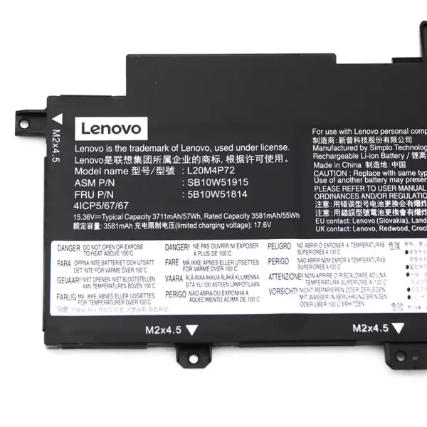 Batería Para Laptop LENOVO ThinkPad T14s Gen 2 - Imagen 3