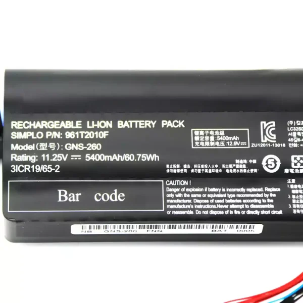 Batería Para Laptop 961T2010F GNS-260 - Imagen 3