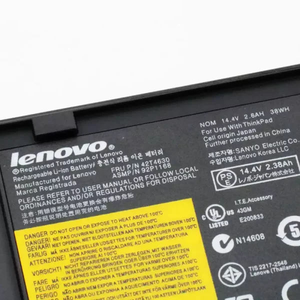 Batería Para Laptop LENOVO 92P1168 92P1169 92P1170 92P1171 92P1173 92P1174 92P1163 92P1165 92P1167 92P1227 - Imagen 3