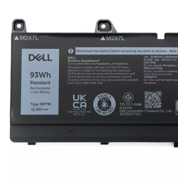 Batería Para Laptop DELL X9FTM - Imagen 3
