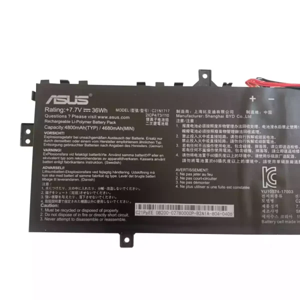 Batería Para Laptop ASUS C21N1717 - Imagen 3