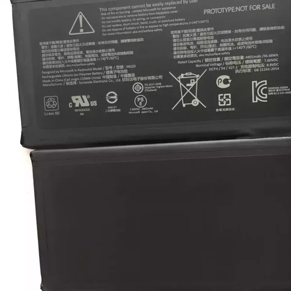 Batería Para Laptop Microsoft Surface MQ20 - Imagen 2