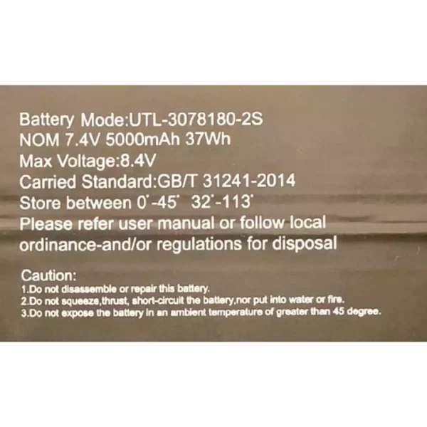 Batería Para Laptop UTL-3078180-2S - Imagen 2
