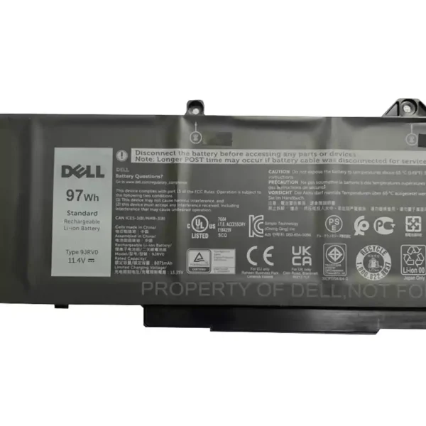 Batería Para Laptop DELL 9JRV0 9JRVO - Imagen 3