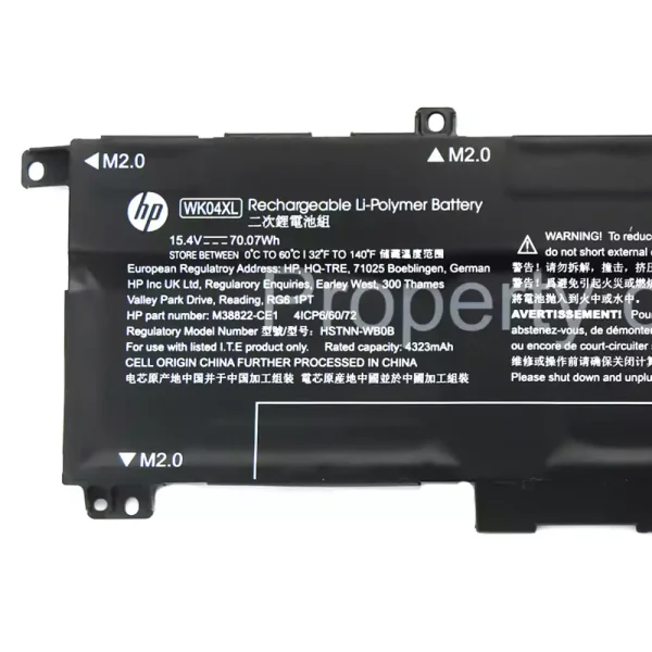 Batería Para Laptop HP WK04XL - Imagen 3