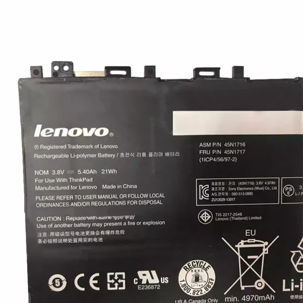 Batería para Tablet LENOVO 45N1716,45N1717 - Imagen 3