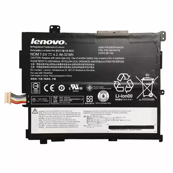 Batería para Tablet LENOVO SB10F46454,00HW016