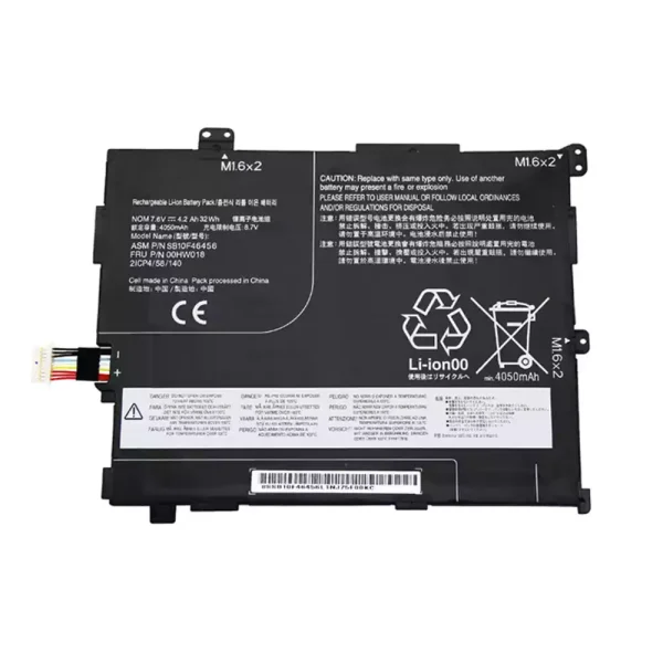 Batería para Tablet LENOVO SB10F46456 00HW018,ThinkPad 10 2nd
