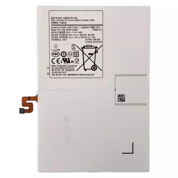 Batería para Tablet SAMSUNG EB-BT725ABU,SM-P610 SM-P615 SM-T720 SM-T725 SM-T860 SM-T865,Galaxy Tab S6,Galaxy Tab S6 lite,Galaxy Tab S5E