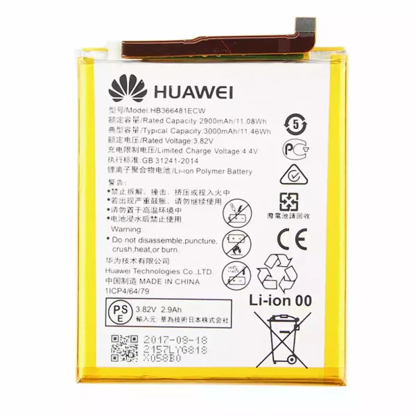 Batería HB366481ECW para Huawei P9,P10 lite,G9,G9 lite,Honor 8,Honor 5c,nova 3e