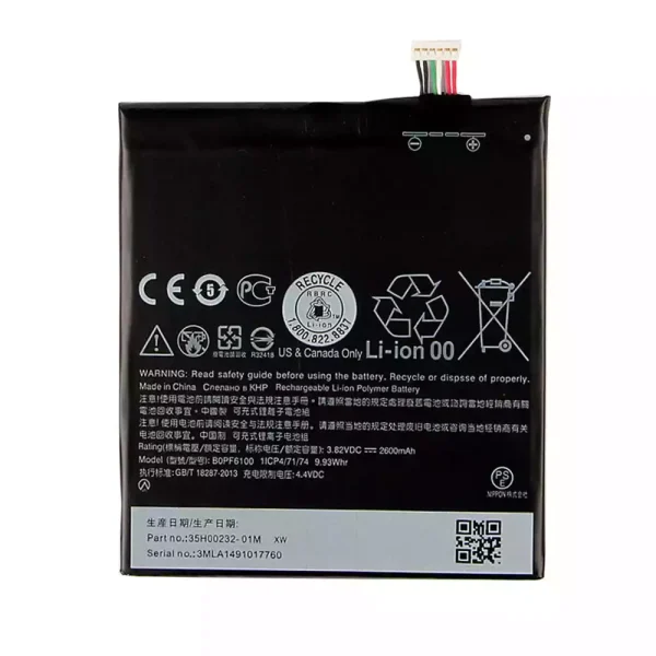Batería BOPF6100 para HTC Desire 820,Desire 826