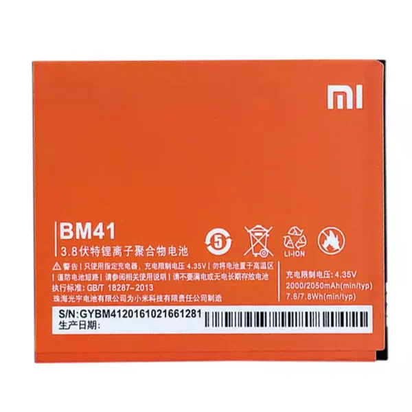 Batería BM41 para Xiaomi Redmi 1S Hongmi 1S - Imagen 3