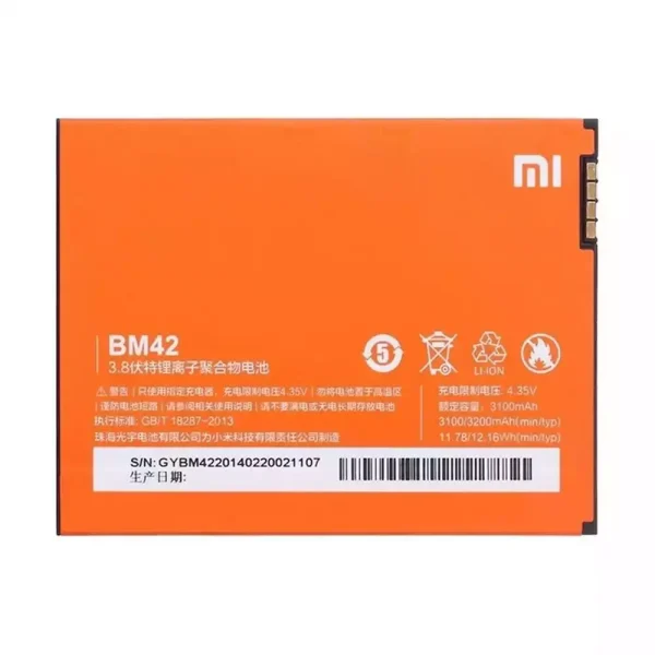 Batería BM42 para Xiaomi Redmi Hongmi Note