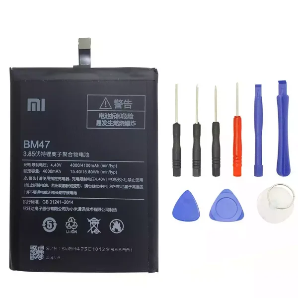 Batería BM47 para Xiaomi Redmi Hongmi 3,Redmi 3S,Redmi 3X,Redmi 3pro,Redmi 4X