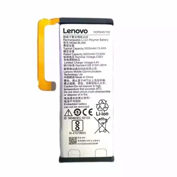 Batería BL268 para LENOVO ZUK Z2