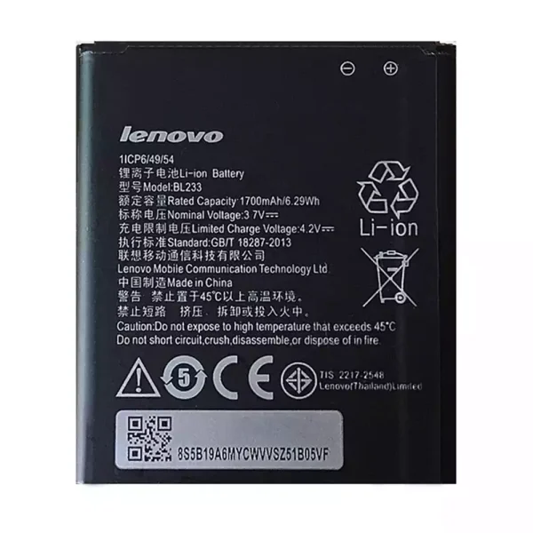 Batería BL233 para LENOVO A2800-D,A3600-D,A3800-D