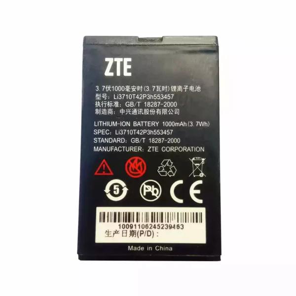 Batería Li3710T42P3h553457 para ZTE N600,U112,S100,R518,R516,S189,X850,S160,N606