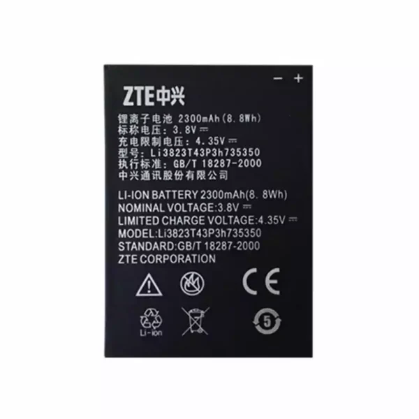 Batería Li3823t43p3h735350 para ZTE Q802t,v975,N986,Q801L,Q801U,u988s,n986