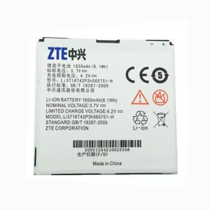 Batería LI3716T42P3H565751-H para ZTE V889D,N880E,N860,N855D,U885,U880E