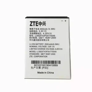 Batería Li3825T43P3H775549 para ZTE V987,N919,V967S,N980,N919D,U935