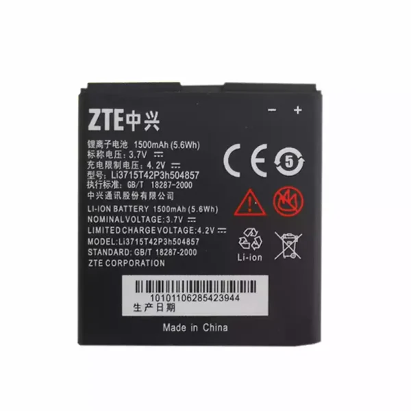 Batería Li3715T42P3h504857 para ZTE N799D,V768,V788D,U880S,U830,U810,U812,N788,V6700,Z992