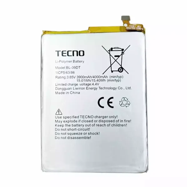 Batería para TECNO BL-39DT