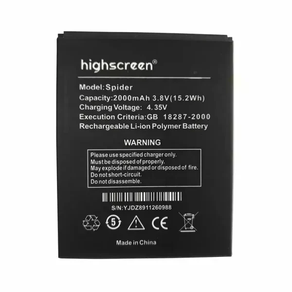 Batería para Highscreen Spider
