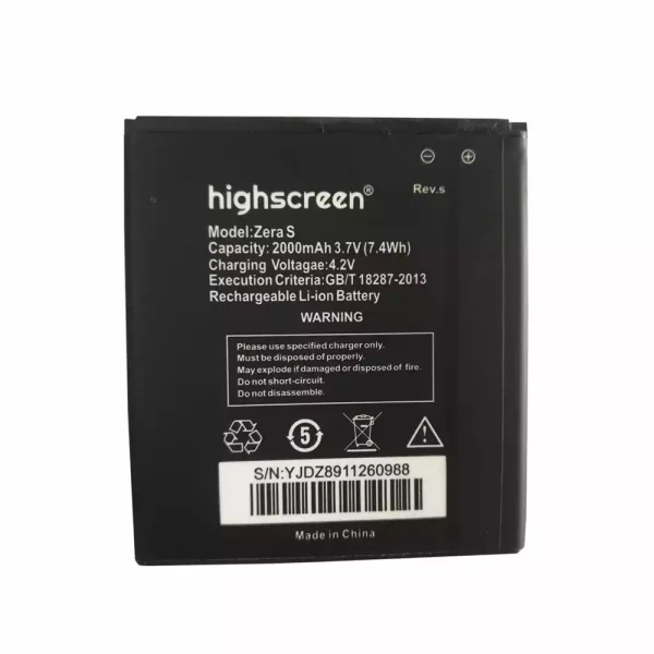 Batería para Highscreen Zera S (Rev.s)