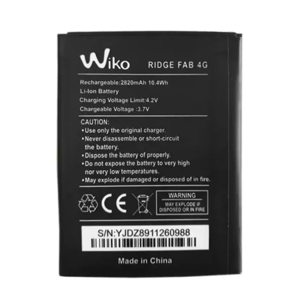 Batería para Wiko RIDGE FAB 4G
