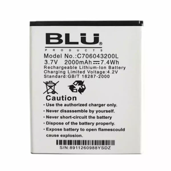 Batería para BLU C706043200L
