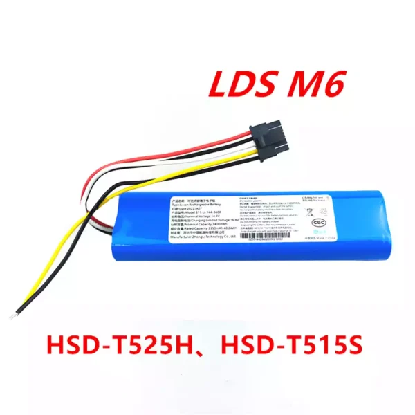 Batería para Robot TOMEFON TF-G85,FMART X80 D700,Viomi 1X (3400mAh)