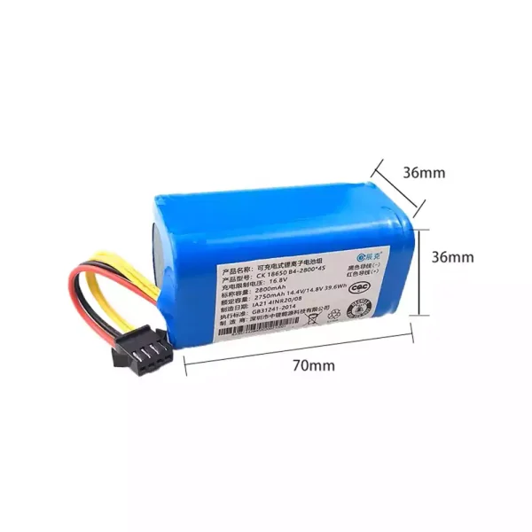Batería para Robot Haier TB33 TB35 WOTN-J340P C340BL,JOLOG 03 05 06 07 - Imagen 2