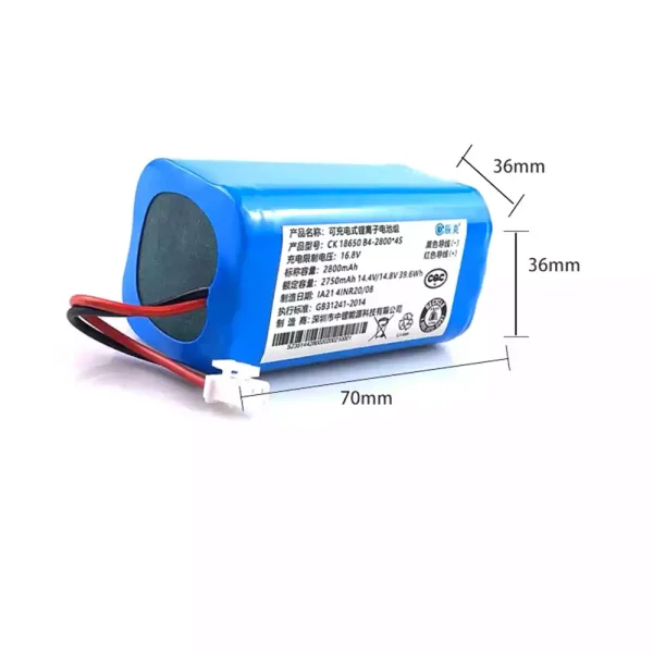 Batería para Robot KLINSMANN KRV205 KRV206 KRV207 KRV208 KRV209 - Imagen 2