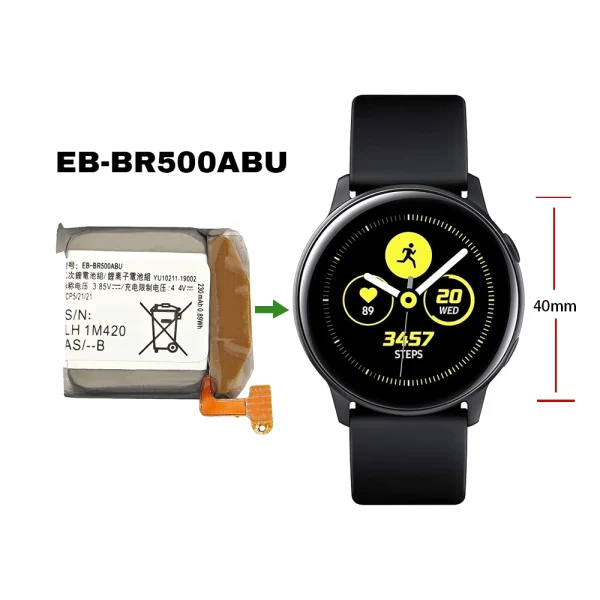 Batería EB-BR500ABU para Samsung Galaxy Watch Active(40mm) SM-R500 - Imagen 4