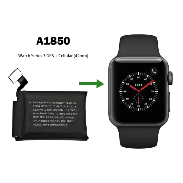 Batería A1850 para Apple Watch Series 3 GPS + Cellular (42mm) - Imagen 4
