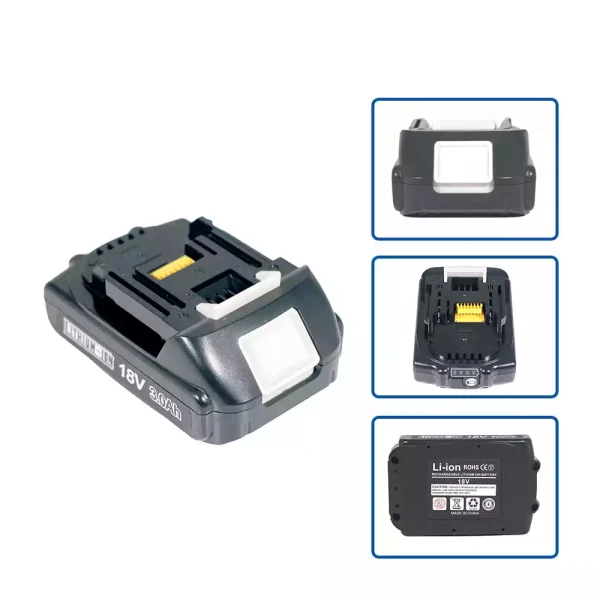 18V 3.0Ah Batería para MAKITA BJR181 BJR182 BJV180 BTD140 BTD141 BTD142 BTD144 BTP140 BTW251 BTW450 - Imagen 3