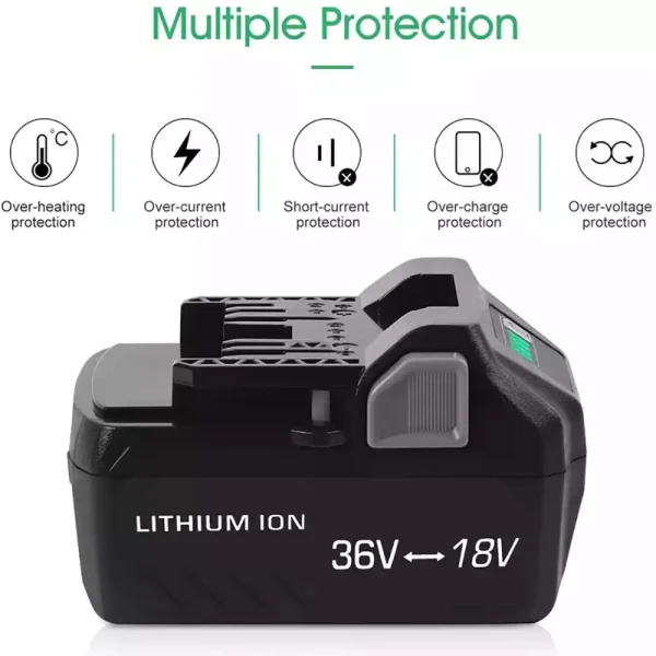 36V/18V 4.0Ah Batería para Metabo BSL36A18 BSL36B18 371751M 372121M WH36DBGM WH36DC KC18DBFL2QF KC18DDX DH36DPAQ4 - Imagen 3