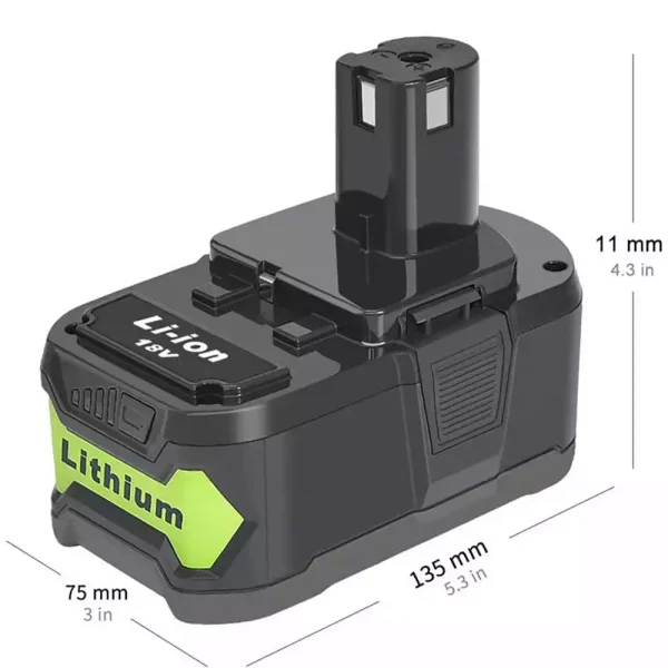 18V 3.0Ah Batería para Ryobi CCC-1801M,CCC-180L,CCD-1801,CCG-1801M,CCG-180L,CCS-1801/DM,CCS-1801/LM,CCS-1801D,CCS-1801LM,CCW-180L - Imagen 3