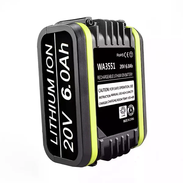 20V 6.0Ah Batería para Worx WX696.9 WX693.9 WX693.1 WX693 WX678.9 WX678 - Imagen 2