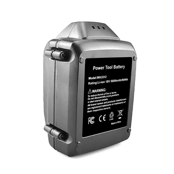 18V 5.0Ah Batería para Worx WG162,WG163,WG170,WG170.1,WG154,WG155,WG547,WG545.4,WG547.2,WG546,WG261,WG255.1,WG275,WG801,WG629.2,WG629.1, WG625,WG320,WG321,WG322,WG323 - Imagen 3
