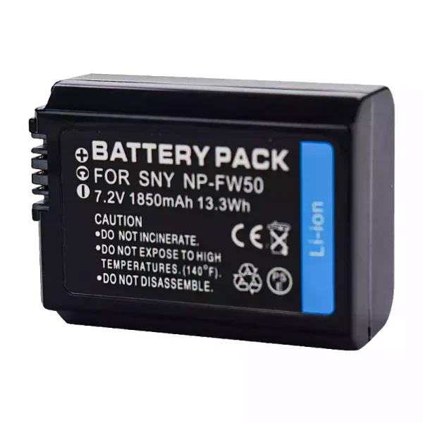 Batería para SONY NEX-5T/NEX-5TL/NEX-3NL/NEX-5R/NEX-6/NEX-F3K/NEX-5N/NEX-5NK/NEX-7/NEX-7K/NEX-C3K/NEX-3A/NEX-5A/ILCE-QX1/ILCE-QX1L - Imagen 2