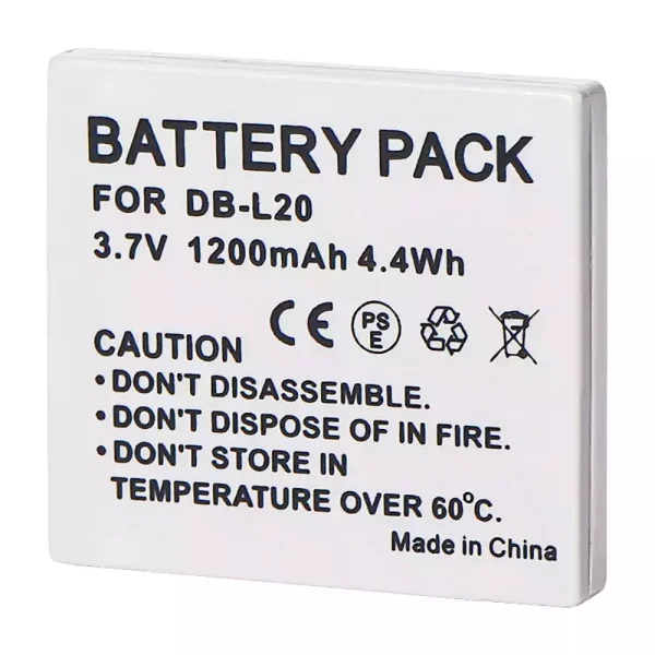 Batería para SANYO VPC-C40,VPC-C5,VPC-C6,VPC-CA6,VPC-CA65,VPC-CA8,VPC-CA9,VPC-CG6,VPC-CG65,VPC-CG9 - Imagen 2