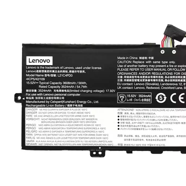 Batería Para Laptop LENOVO L21B4PD0 L21C4PD0 L21M4PD0 - Imagen 3