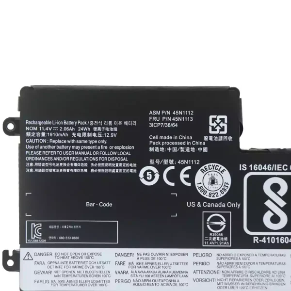 Batería Para Laptop LENOVO 45N1112 45N1113 - Imagen 3