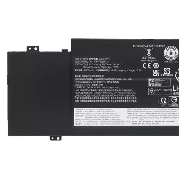 Batería Para Laptop LENOVO L20C4PF2 L20D4PF2 L20M4PF2 - Imagen 3