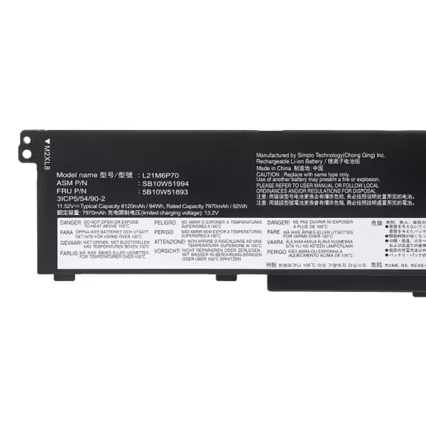Batería Para Laptop LENOVO L21M6P70 L21L6P70 L21D6P70 - Imagen 3