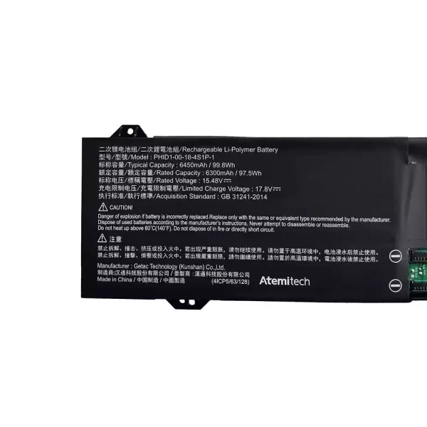 Batería Para Laptop PHID1-00-18-4S1P-1 PHID1-13-17-4S1P-0 - Imagen 2