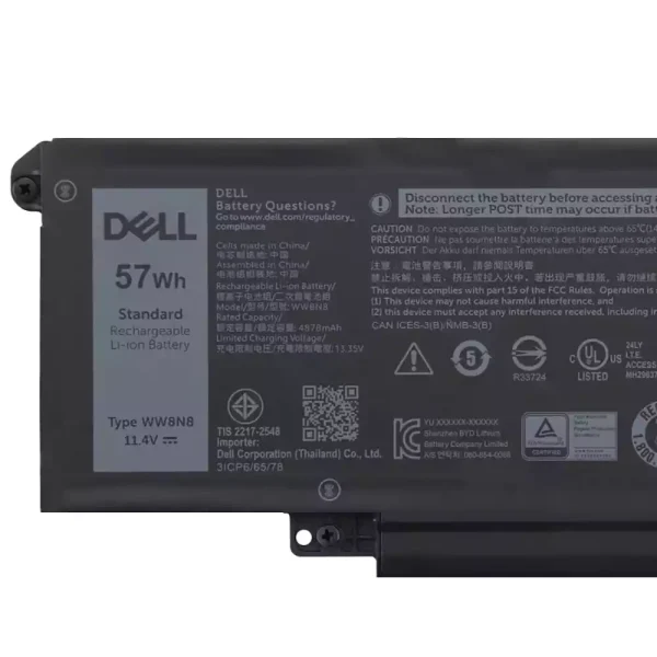 Batería Para Laptop DELL WW8N8 66DWX - Imagen 3